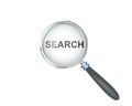 Search Text focused with Magnifying Glass Vector Royalty Free Stock Photo