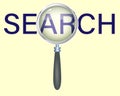 Search Text focused with Magnifying Glass Vector Royalty Free Stock Photo