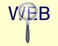 Web  Text focused with Magnifying Glass Vector Royalty Free Stock Photo