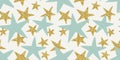 Retro gold glitter star seamless pattern Royalty Free Stock Photo