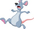 Cartoon mouse running scared Royalty Free Stock Photo