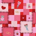 Lovely sweet patchwork seamless pattern
