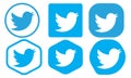 Twitter birds icon, twitter logo birds vector icon pack EPS