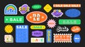 Vintage business sale sticker collection Royalty Free Stock Photo