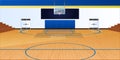 Indoor Basketball Court Background Scene