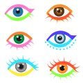 colored eyes Royalty Free Stock Photo