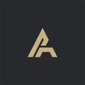 Luxury A monogram logo design vector image Royalty Free Stock Photo