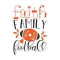 Faith family football typography t-shirts design, tee print, t-shirt design