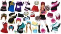 Cheerleader Paper Doll. Vector Illustration Royalty Free Stock Photo