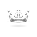 Black Outline Crown Icon