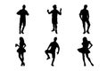 Set of silhouettes of Beer Oktoberfest Costume vector design