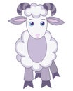 Sheep, cute farm animal - vector full color picture. Lamb baby picture.