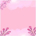 Abstract art botanical pink background vector