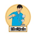Chaiwala meaning tea seller poster Royalty Free Stock Photo