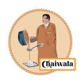 Chaiwala meaning tea seller poster Royalty Free Stock Photo