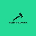 Angled Hammer Logo Used For Auctions