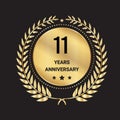 11th years anniversary logo, icon and vector design. 11 years anniversary