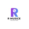 R musice logo design vector