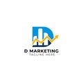 d marketing logo design vector