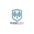 network security logo design vector Royalty Free Stock Photo