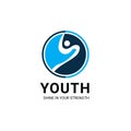 Youth logo design vector template Royalty Free Stock Photo