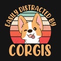 Easily distracted by corgis Royalty Free Stock Photo