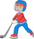 boy ice hockey player Royalty Free Stock Photo