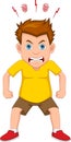 angry boy cartoon Royalty Free Stock Photo