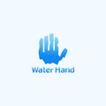 Hand And Water Combined Logo