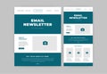 Email Newsletter Layout or Email Newsletter Layout Design Royalty Free Stock Photo