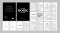 Book Layout Black andsss white and ebook layout design Royalty Free Stock Photo