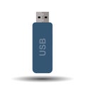 A blue USB flash drive Royalty Free Stock Photo