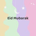 Eid Al Fitr Poster Design With Pastel Colors