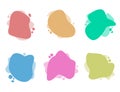 Set of colorful vector backgrounds in the form of paint spots.