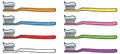 Colorful Toothbrush Clipart Set