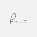 R Letter Signature Logo