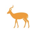 Antelope logo. Isolated antelope on white background