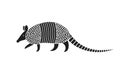 Armadillo logo. Isolated armadillo on white background Royalty Free Stock Photo