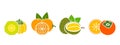 Fruit logo. Isolated fruit on white background Royalty Free Stock Photo