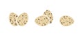 Quail eggs logo. Isolated quail eggs on white background