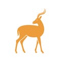 Antelope logo. Isolated antelope on white background