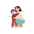 One illustration from the collection: mother hugging her child schoolboy.