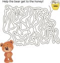 37 maze bear honey Royalty Free Stock Photo
