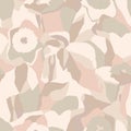 Vector flower with pastel color illustration seamless repeat pattern Royalty Free Stock Photo