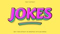 Jokes text effect template in 3d style