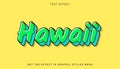 Hawaii text effect template in retro style