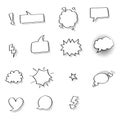 Speech bubble icon.Nineteen of set web vector icons. Royalty Free Stock Photo