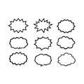 Speech bubble icon.Nine of set web vector icons.