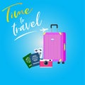 Time to travel the world vector design.Vector Royalty Free Stock Photo