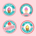 Vintage Ice Cream Stickers Collection